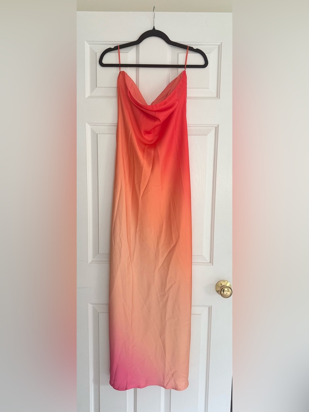 Dress Forum Ombre Coral-to-Peach Maxi Skirt
